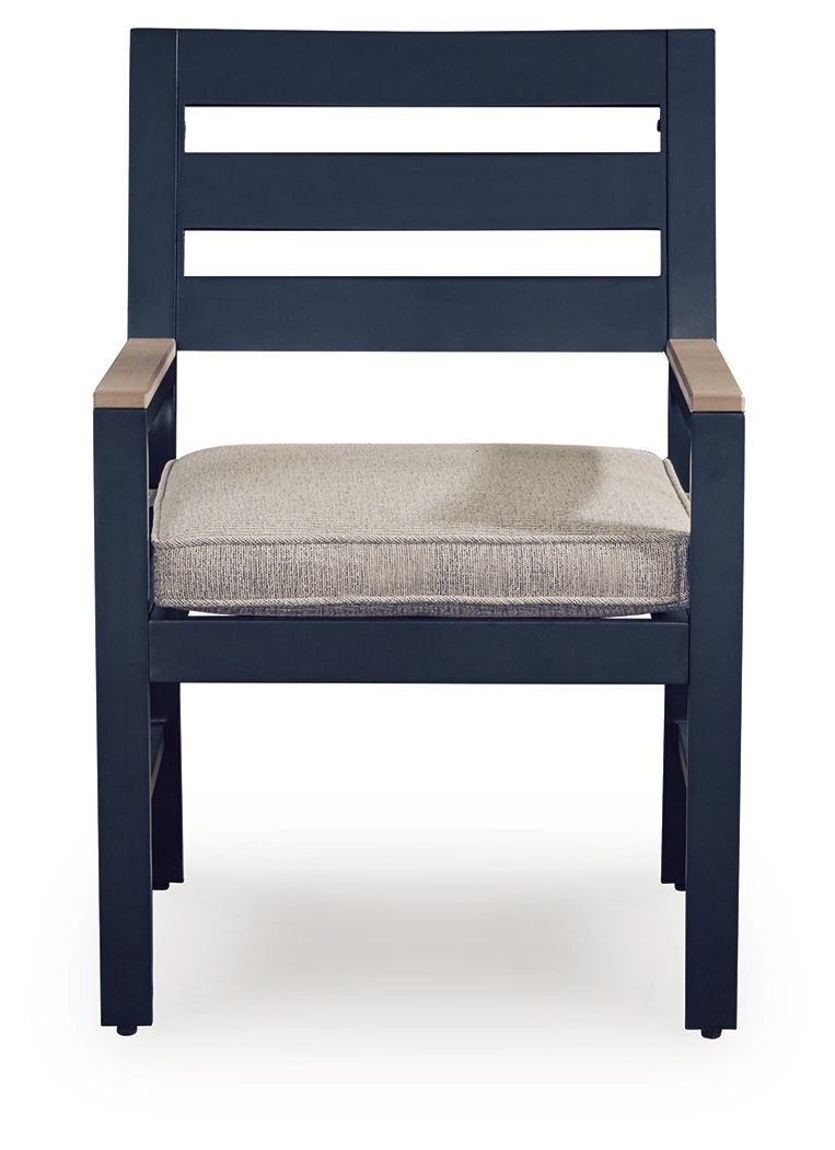 East Beach - Arm Chair With Cushion (Set of 2) - Blue - Stylish Home Furniture