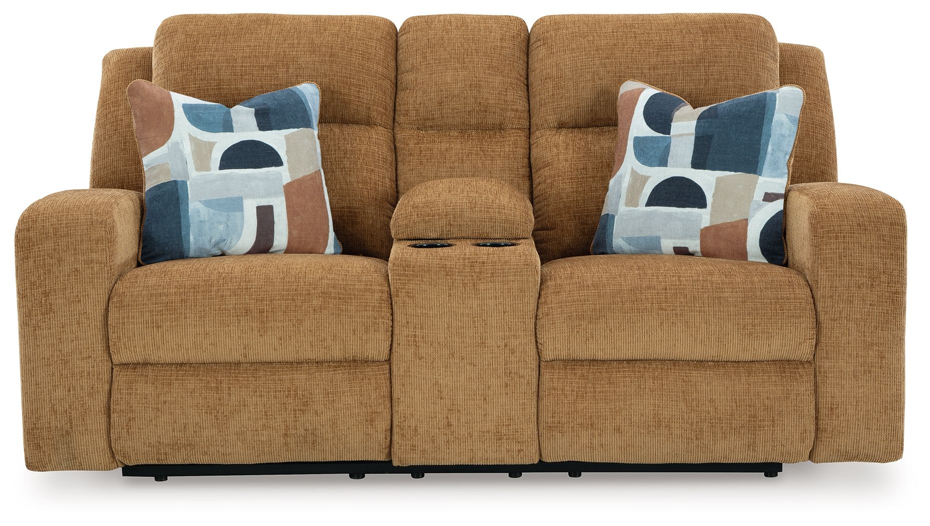Kanlow - Dbl Reclining Loveseat With Console - Stylish Home Furniture