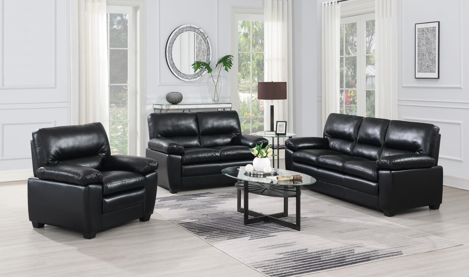 U529 - Sofa - Black - Stylish Home Furniture