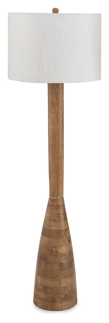 Ailsa - Wood Floor Lamp - Natural Brown - Stylish Home Furniture