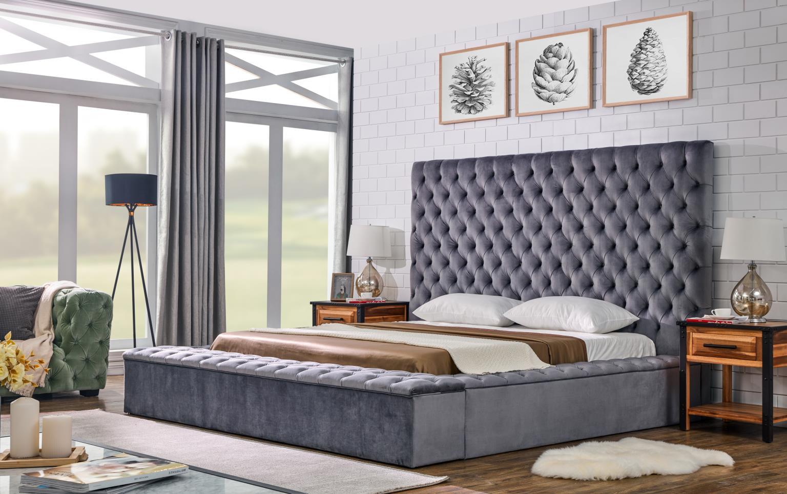 B563 - Velvet Bed - Stylish Home Furniture