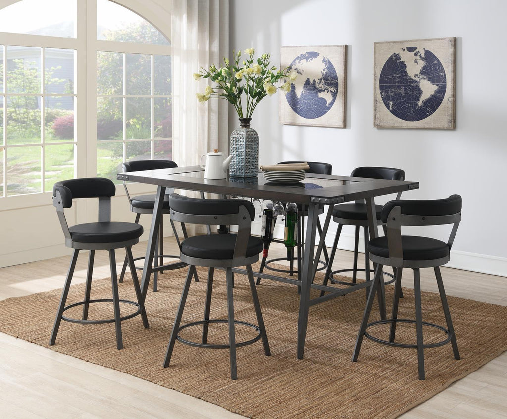 D208 - Counter Height Table - Brown - Stylish Home Furniture