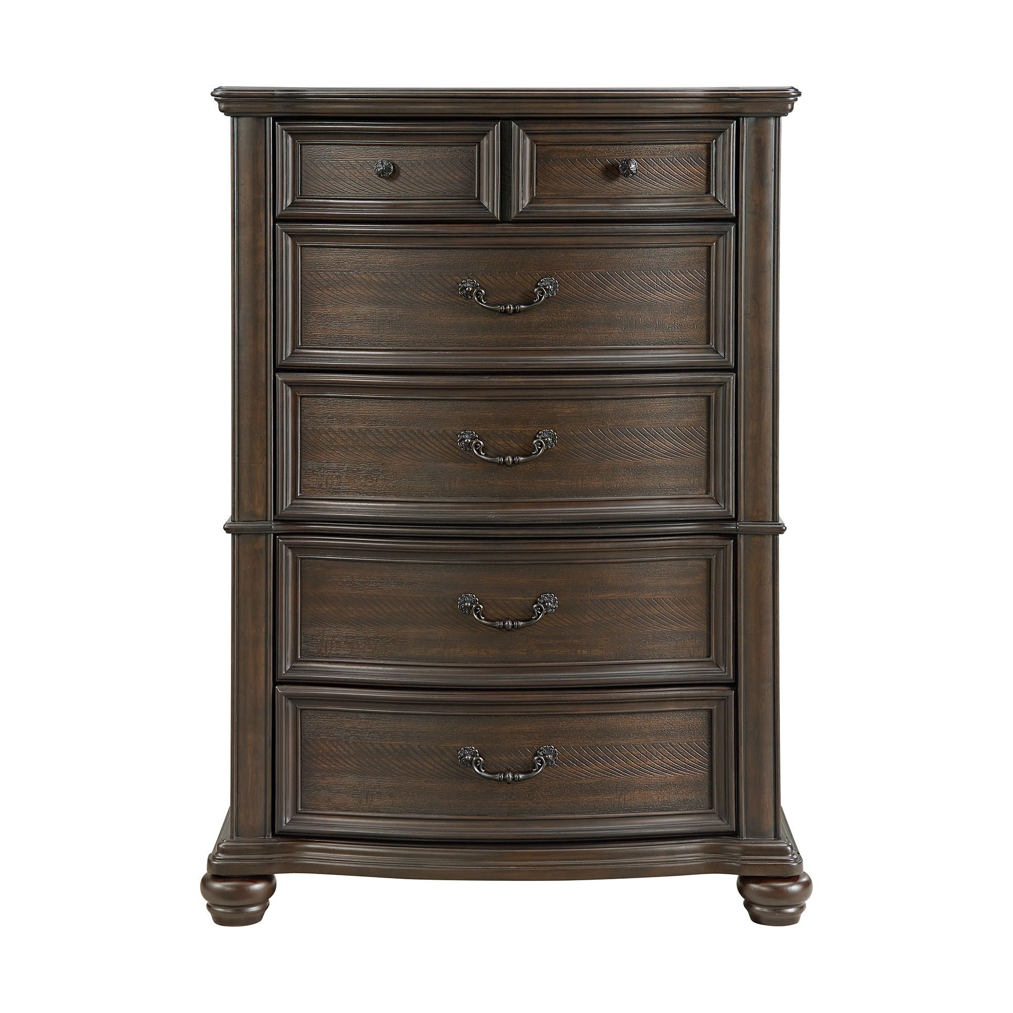 Brunswick - 5-Drawer Chest - Mahogany - Stylish Home Furniture