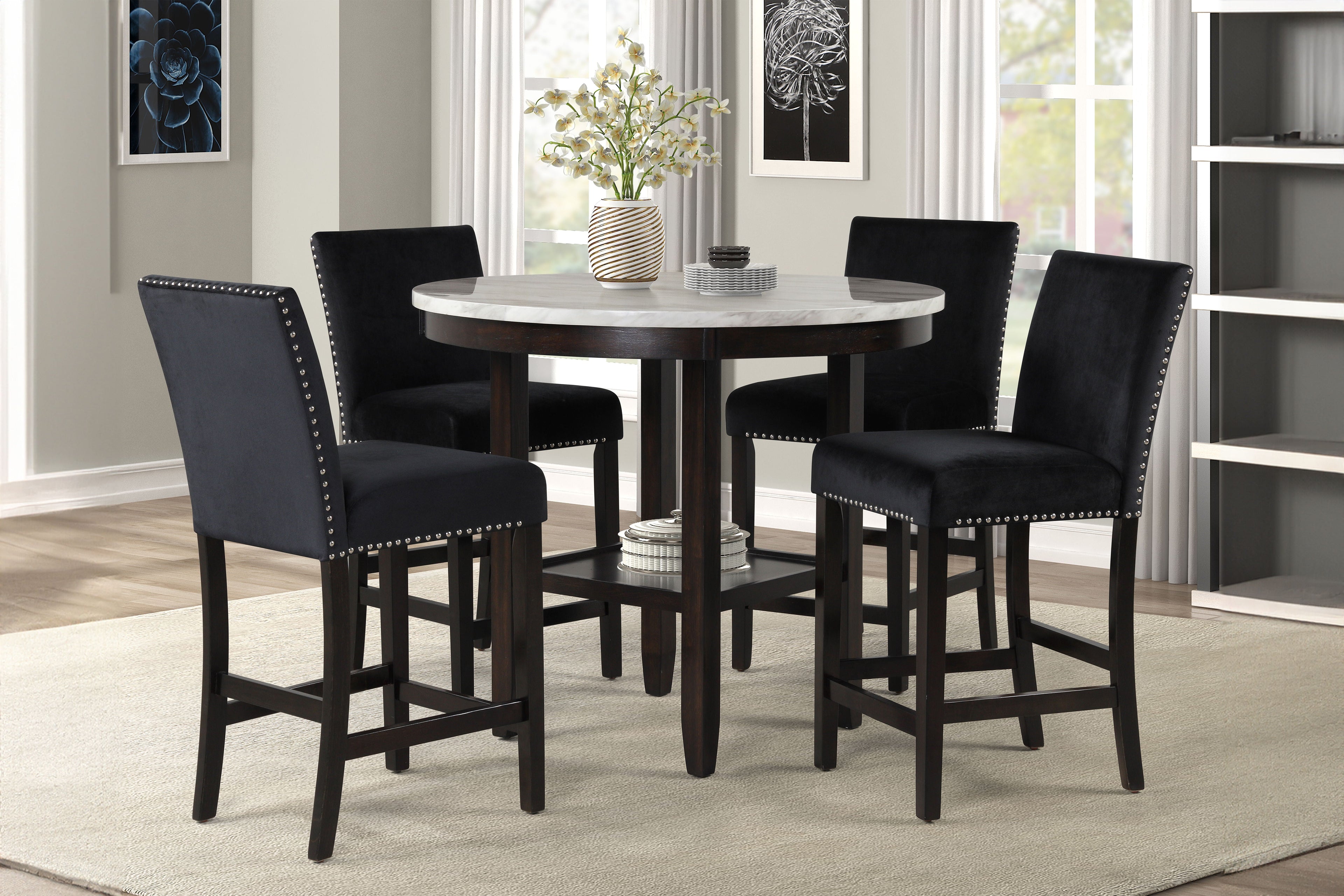 Celeste - Round Counter Table Set - Stylish Home Furniture