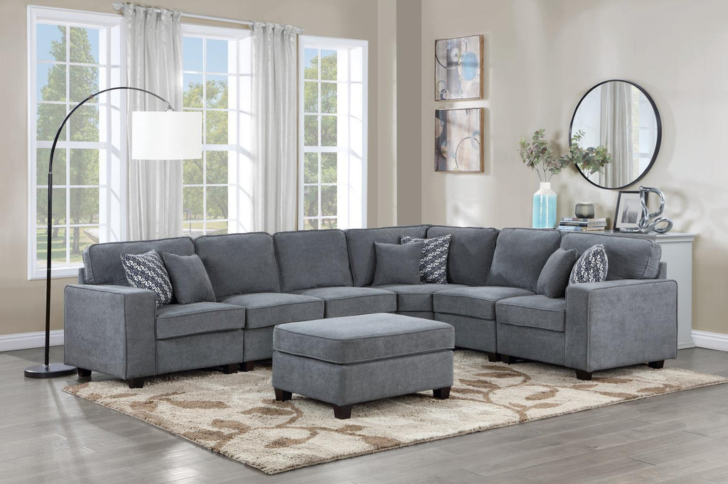 U279 - Ottoman - Gray - Stylish Home Furniture