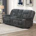 Stanwick - Reclining Console Loveseat With Power Footrest - Gray
