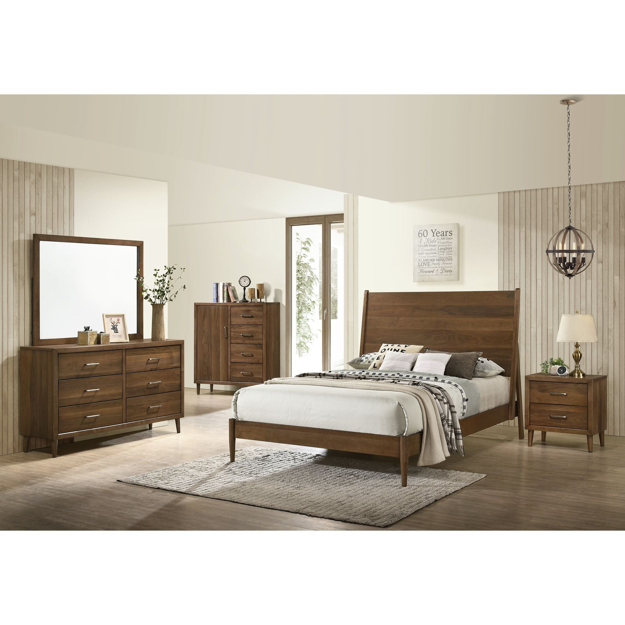 Malibu - 2-Drawer Nightstand - Walnut - Stylish Home Furniture