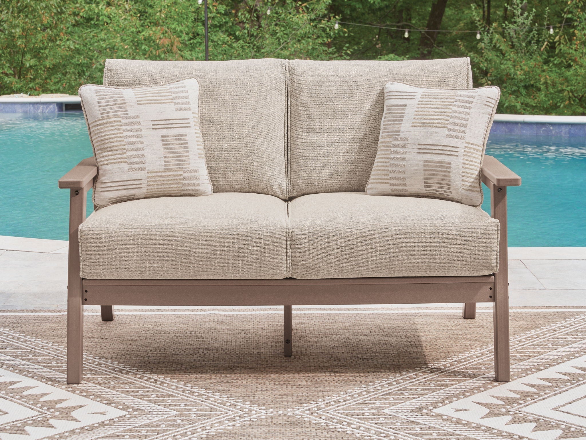 Grover Beach - Loveseat With Cushion - Driftwood - Stylish Home Furniture