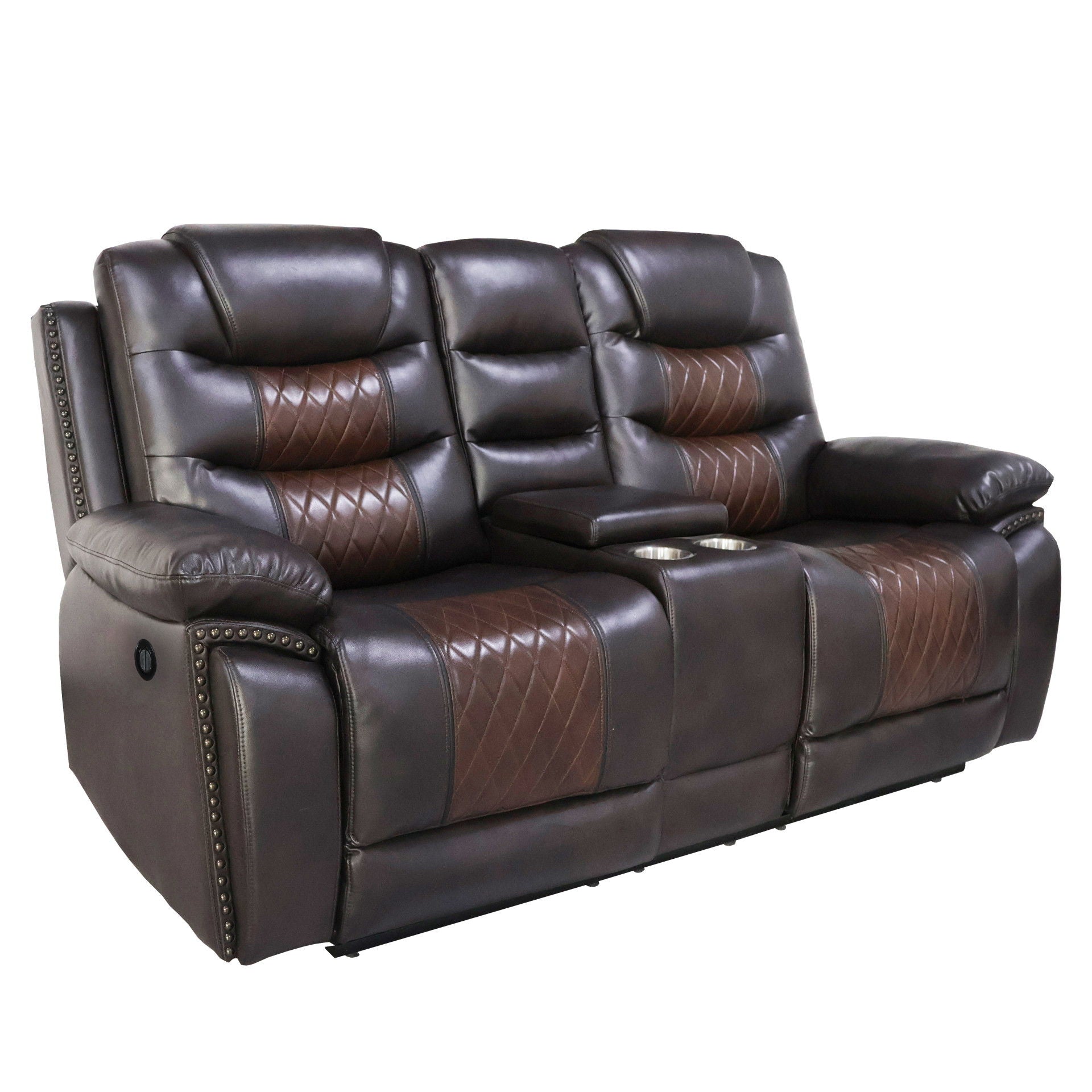Nikko - Console Loveseat With Dual Recliners - Stylish Home Furniture