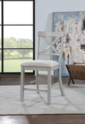 D165 - Upholstered Barstool (Set of 2) - Gray - Stylish Home Furniture