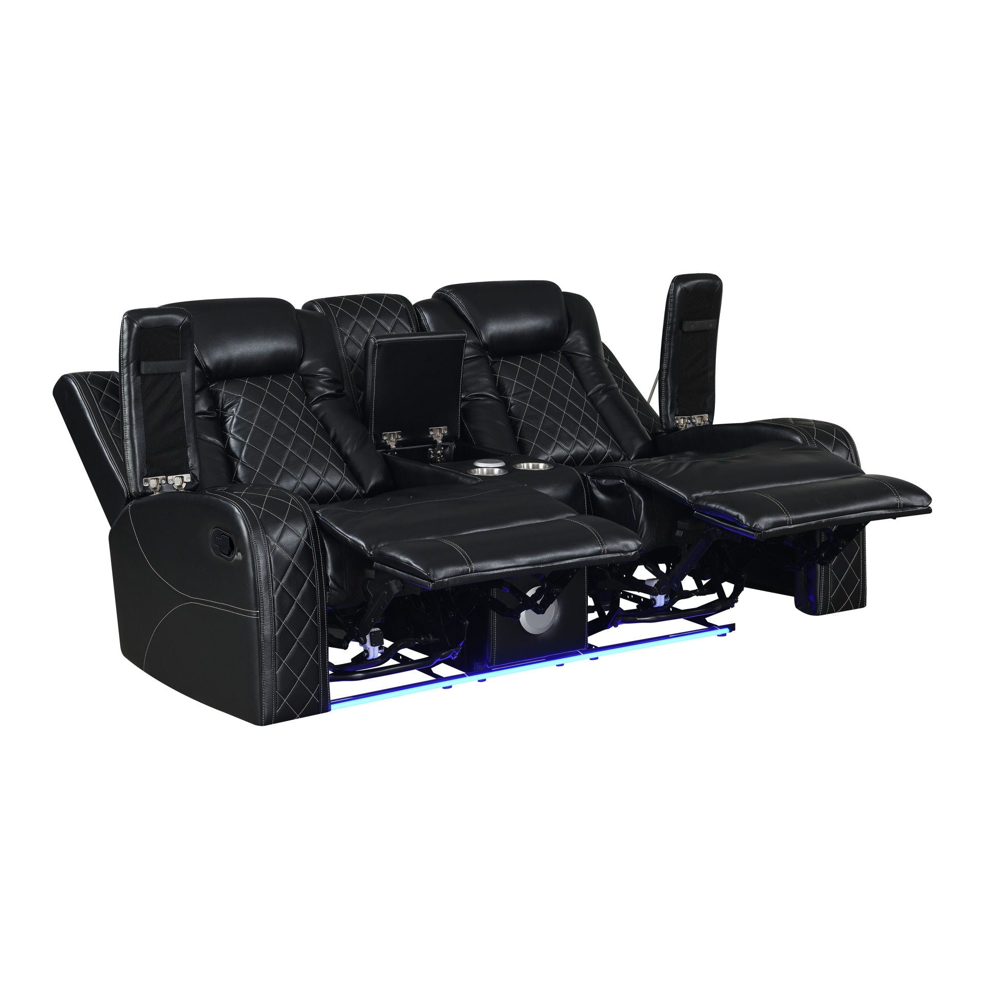 Orion II - Console Loveseat With Dual Recliners - Stylish Home Furniture