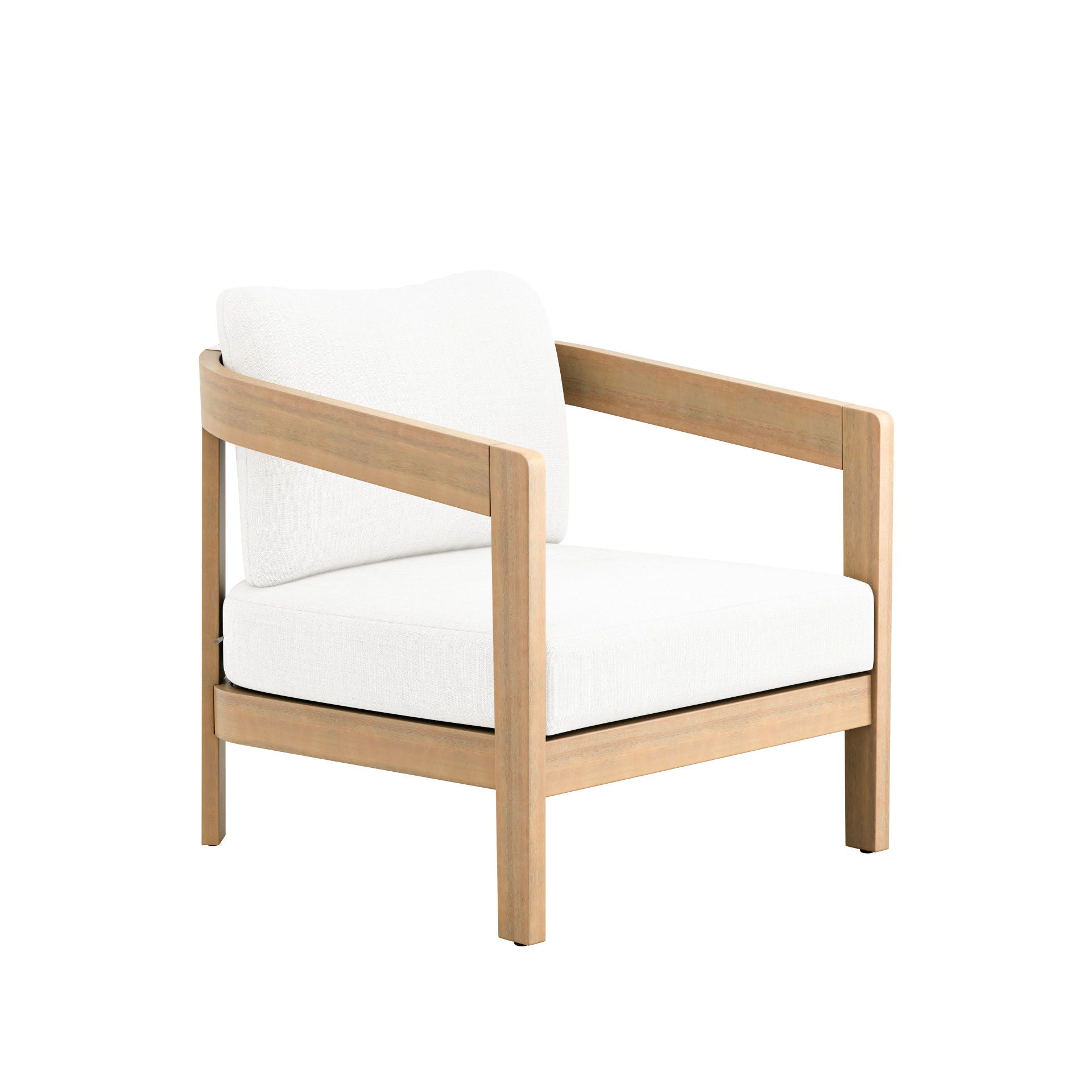 Wesley - Patio Club Chair With Cushion - White - Stylish Home Furniture