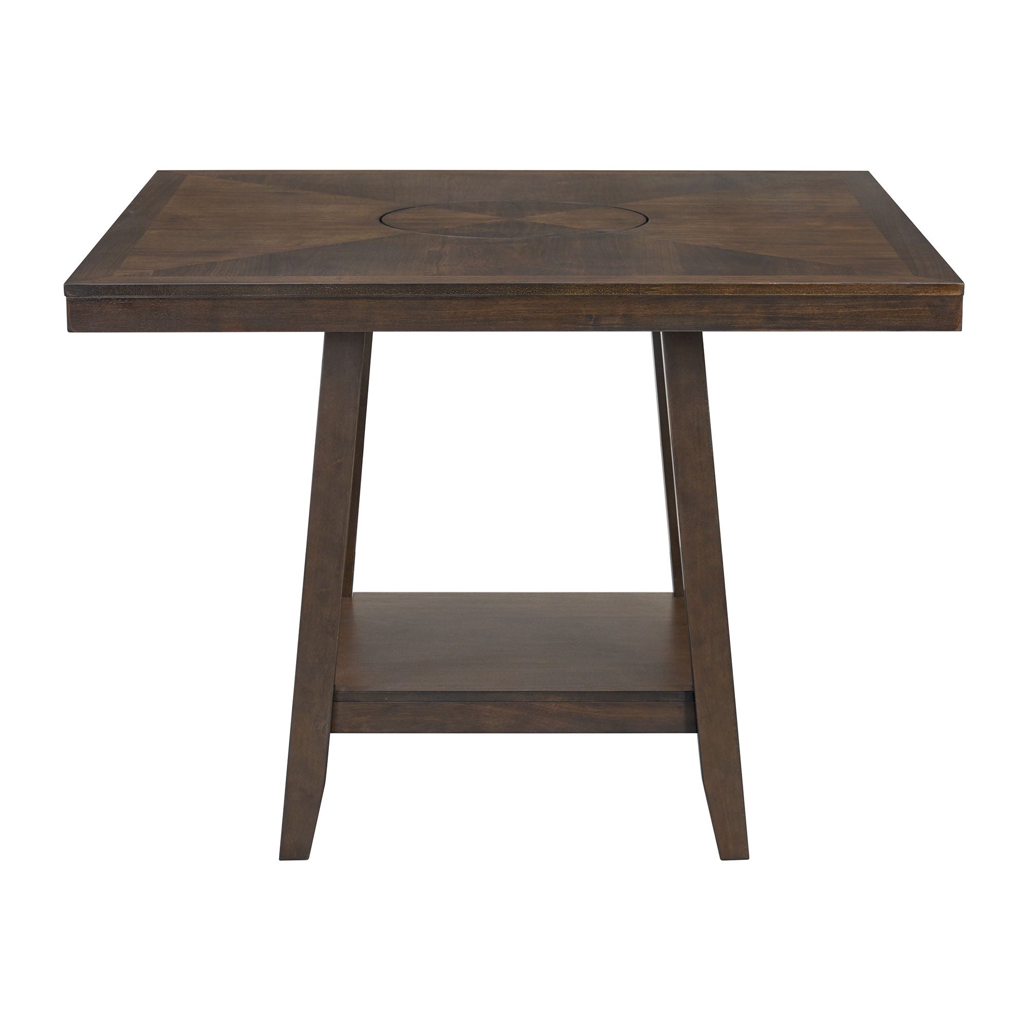 Seneca - Square Counter Table With Lazy Susan - Stylish Home Furniture
