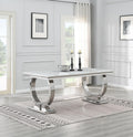G-082-T-WHITE - Marble Dining Table - White - Stylish Home Furniture