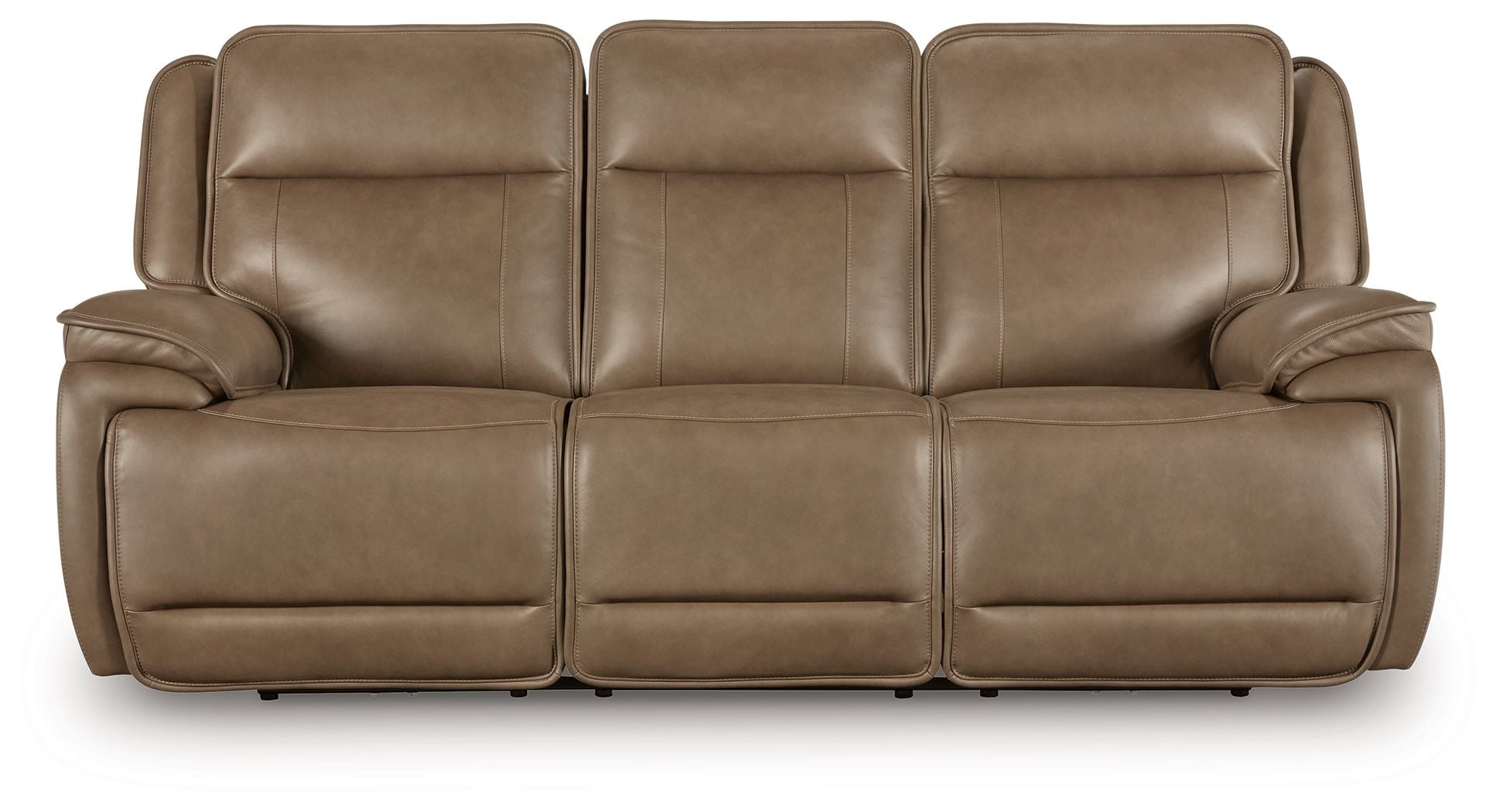 Glencroft - Power Reclining Sofa With Adjustable Headrest - Sahara - Stylish Home Furniture