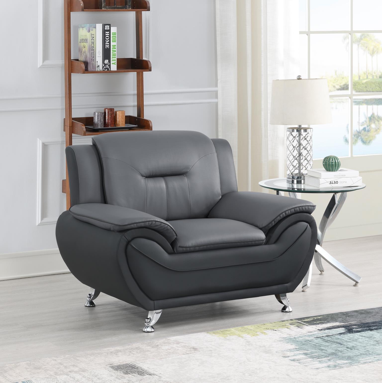 U485 - Chair - Gray / Black - Stylish Home Furniture
