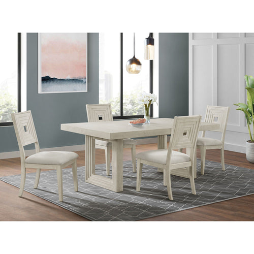 Avalanche - Rectangular Dining Table With 18" Leaf - Antique White