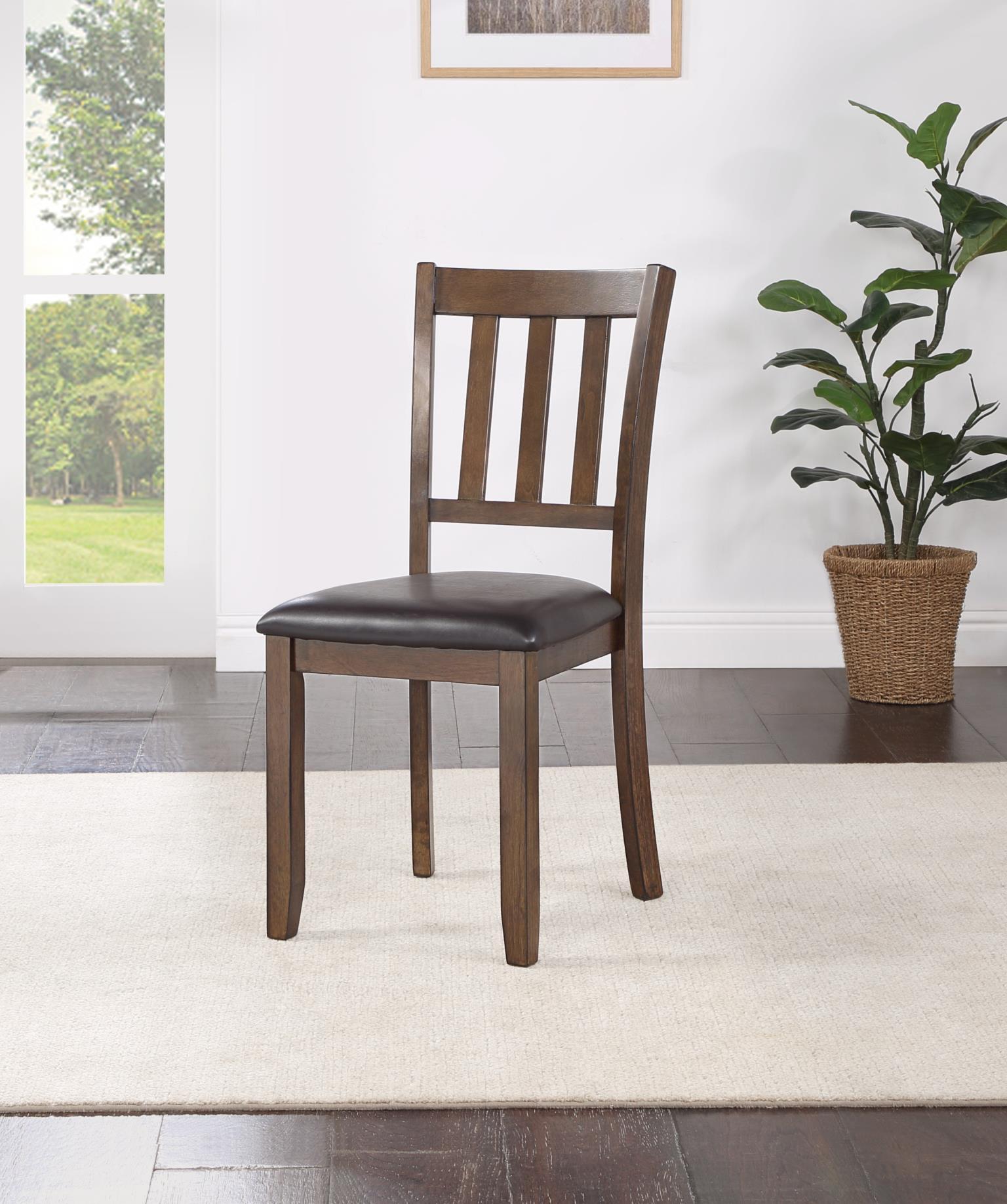 D231 - 5 Piece Dining Room Set (Dining Table With 4 Chairs) - Walnut - Stylish Home Furniture