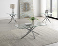 T240 - Chrome Table Set (Set of 3) - Gray - Stylish Home Furniture