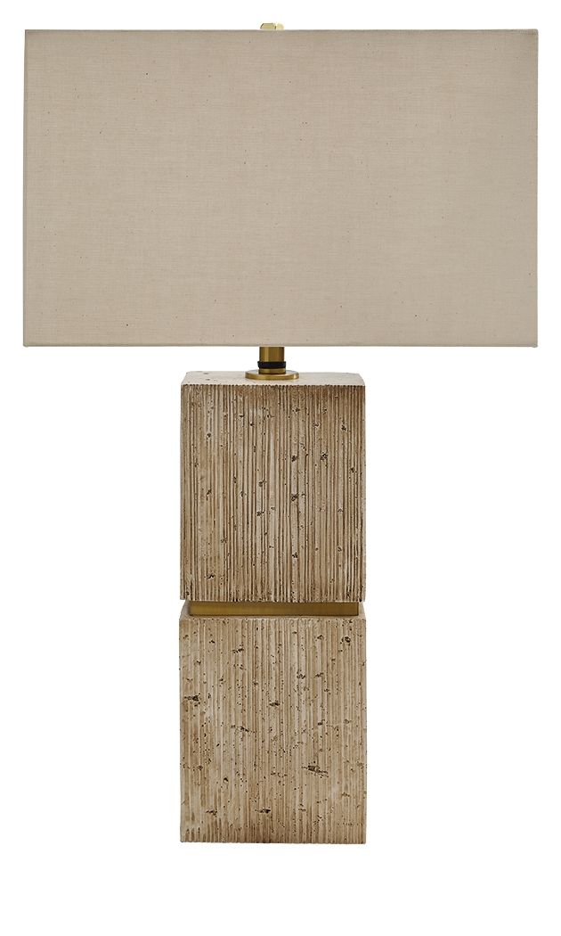 Laddner - Poly Table Lamp - Beige - Stylish Home Furniture