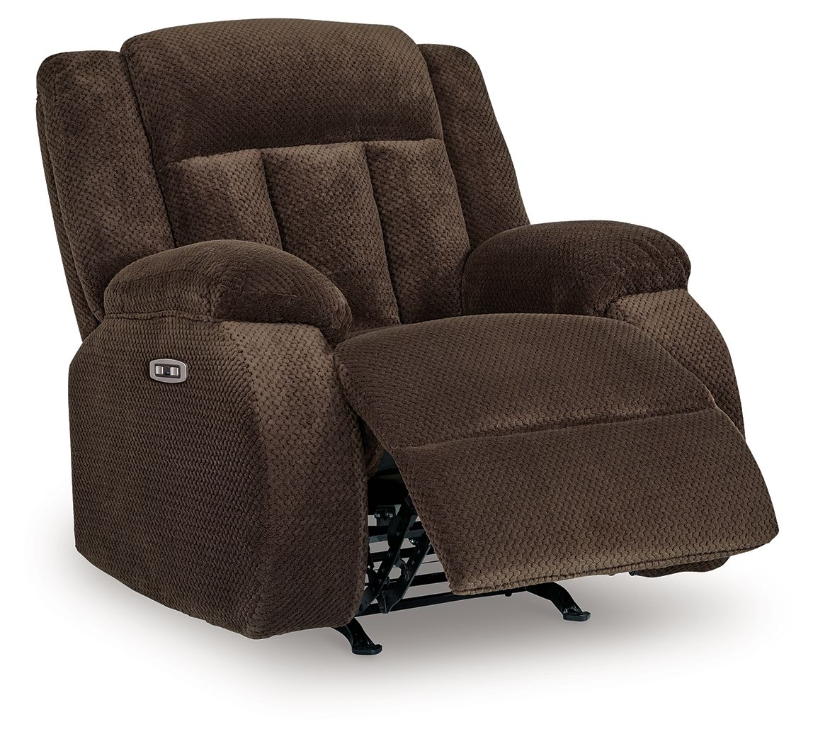 Free Wake - Power Rocker Recliner - Chocolate - Stylish Home Furniture