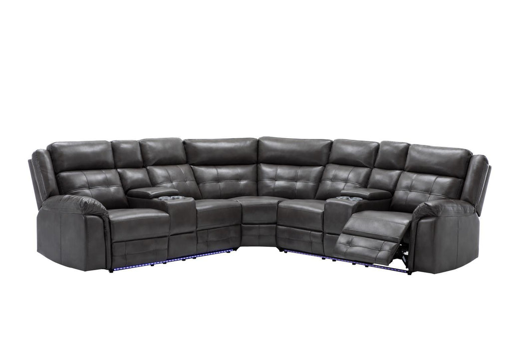 U32 - 3 Piece Power Reclining Sectional - Gray