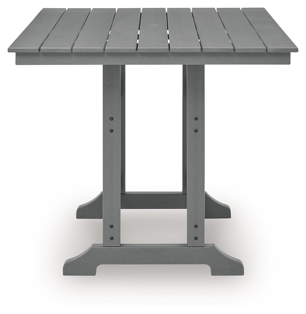 Sanctuary Beach - Square Counter Table With Umbrella Option - Dark Gray - Stylish Home Furniture