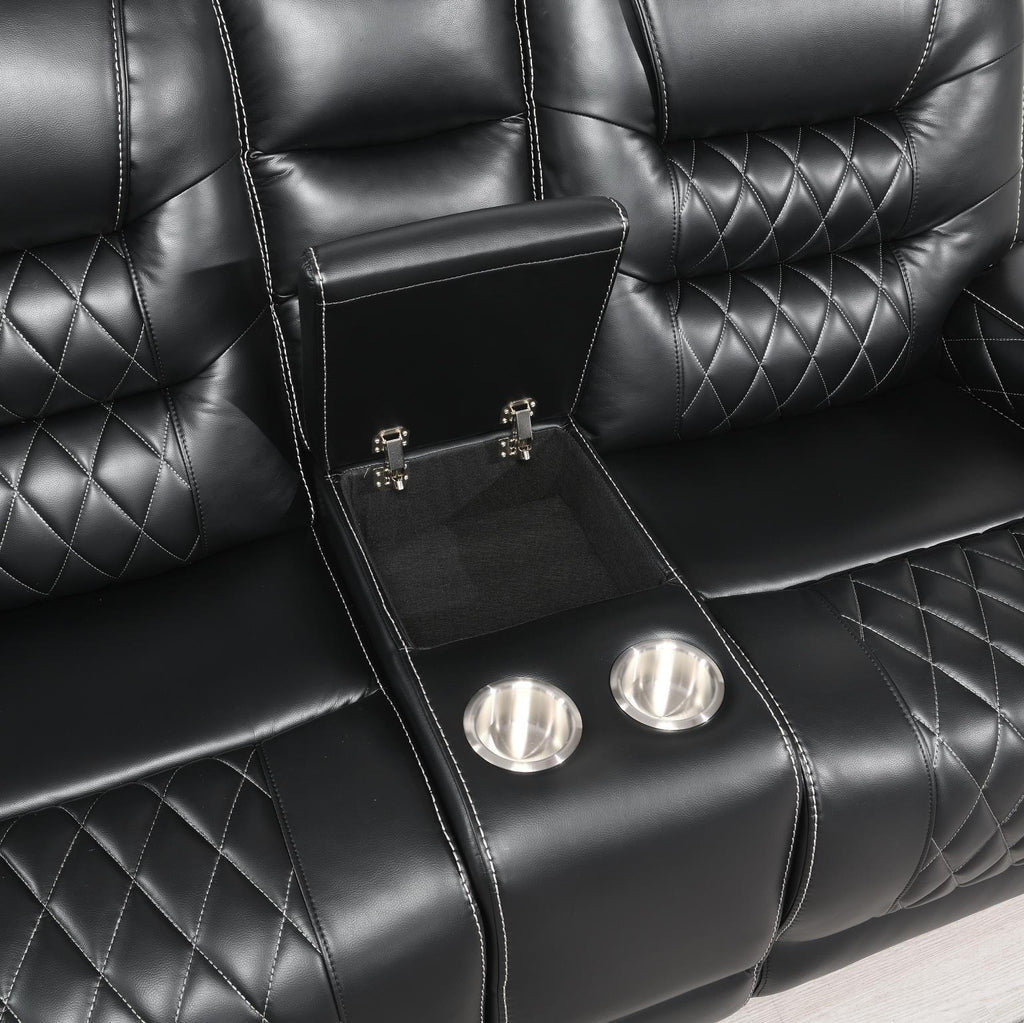 U140 - Motion Loveseat - Black