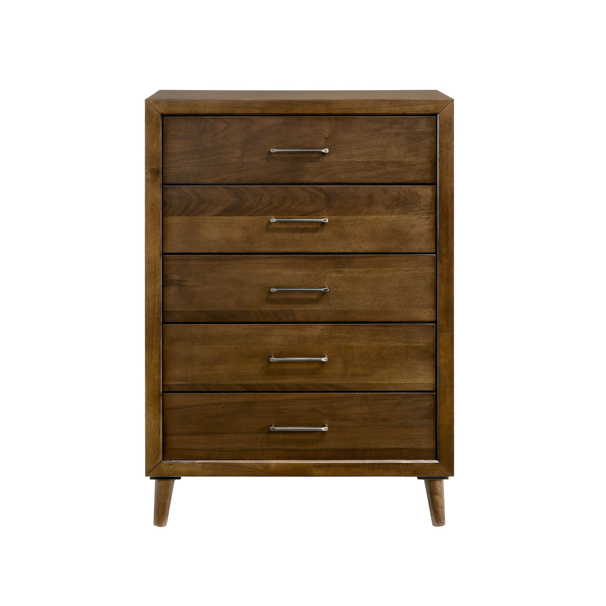 Malibu - 5-Drawer Chest - Walnut - Stylish Home Furniture