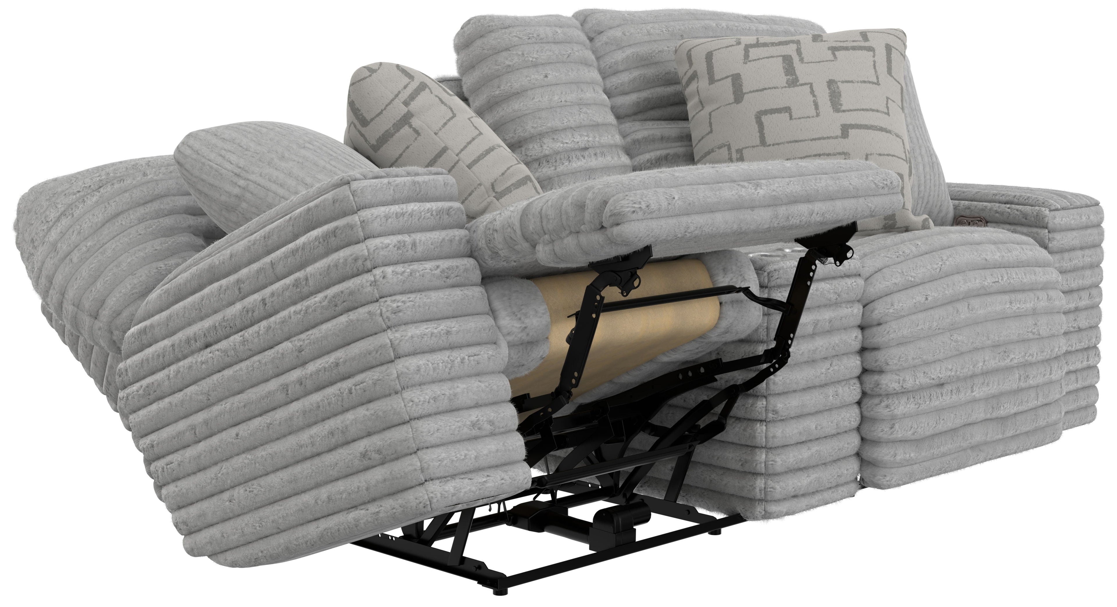 Lynx - Power Reclining Console Loveseat With Zero Gravity - Stylish Home Furniture