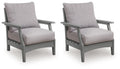 Cove Beach - Lounge Chair With Cushion (Set of 2) - Gray - Stylish Home Furniture