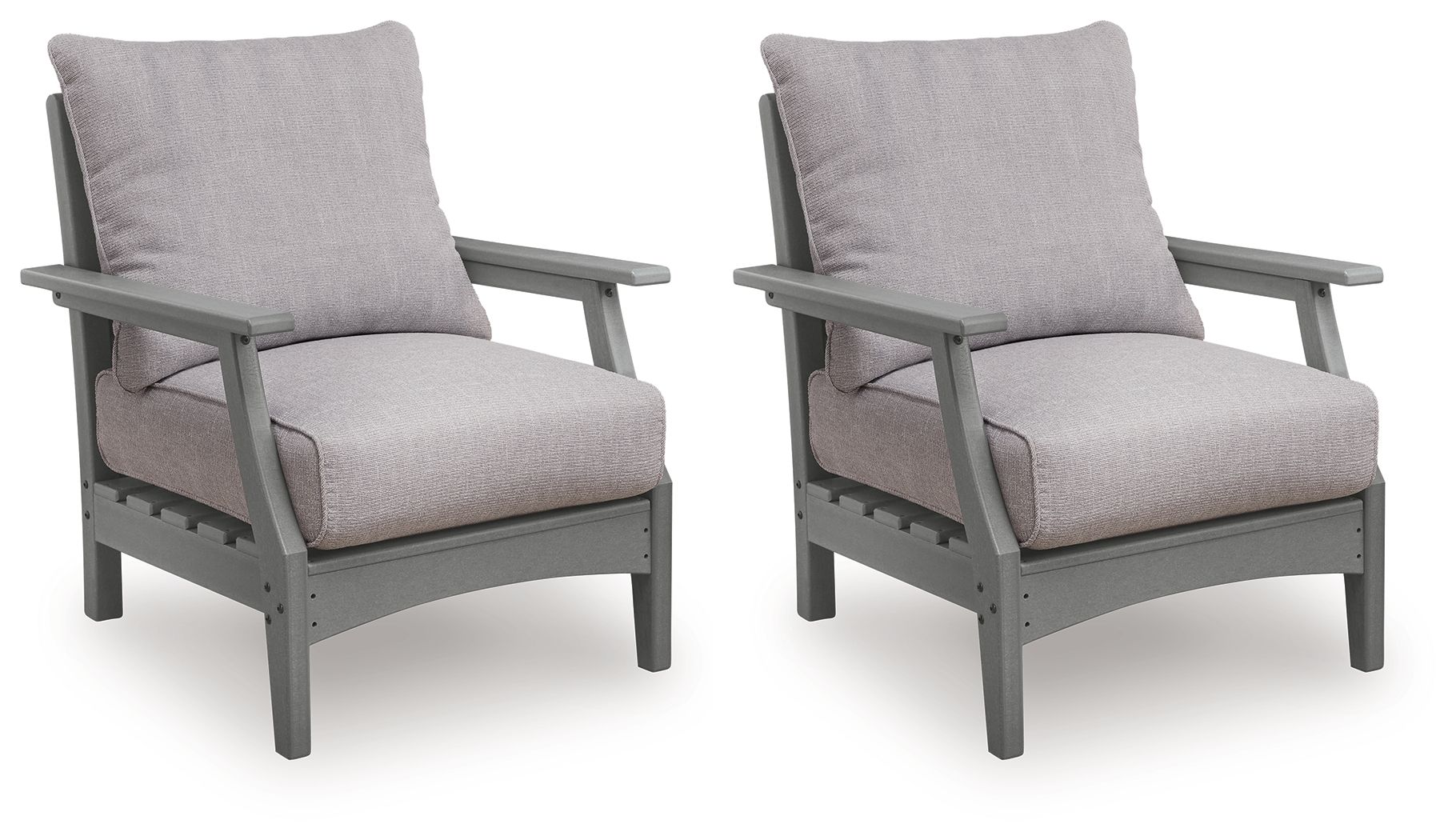 Cove Beach - Lounge Chair With Cushion (Set of 2) - Gray - Stylish Home Furniture