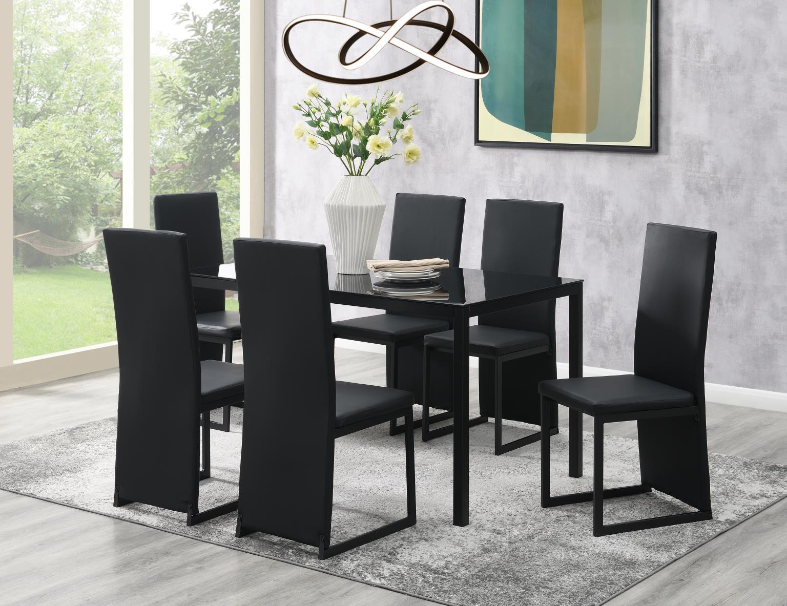 D228 - Dining Side Chair (Set of 2) - Black - Stylish Home Furniture