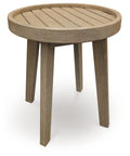 Marina Sun - Round End Table - Beige - Stylish Home Furniture