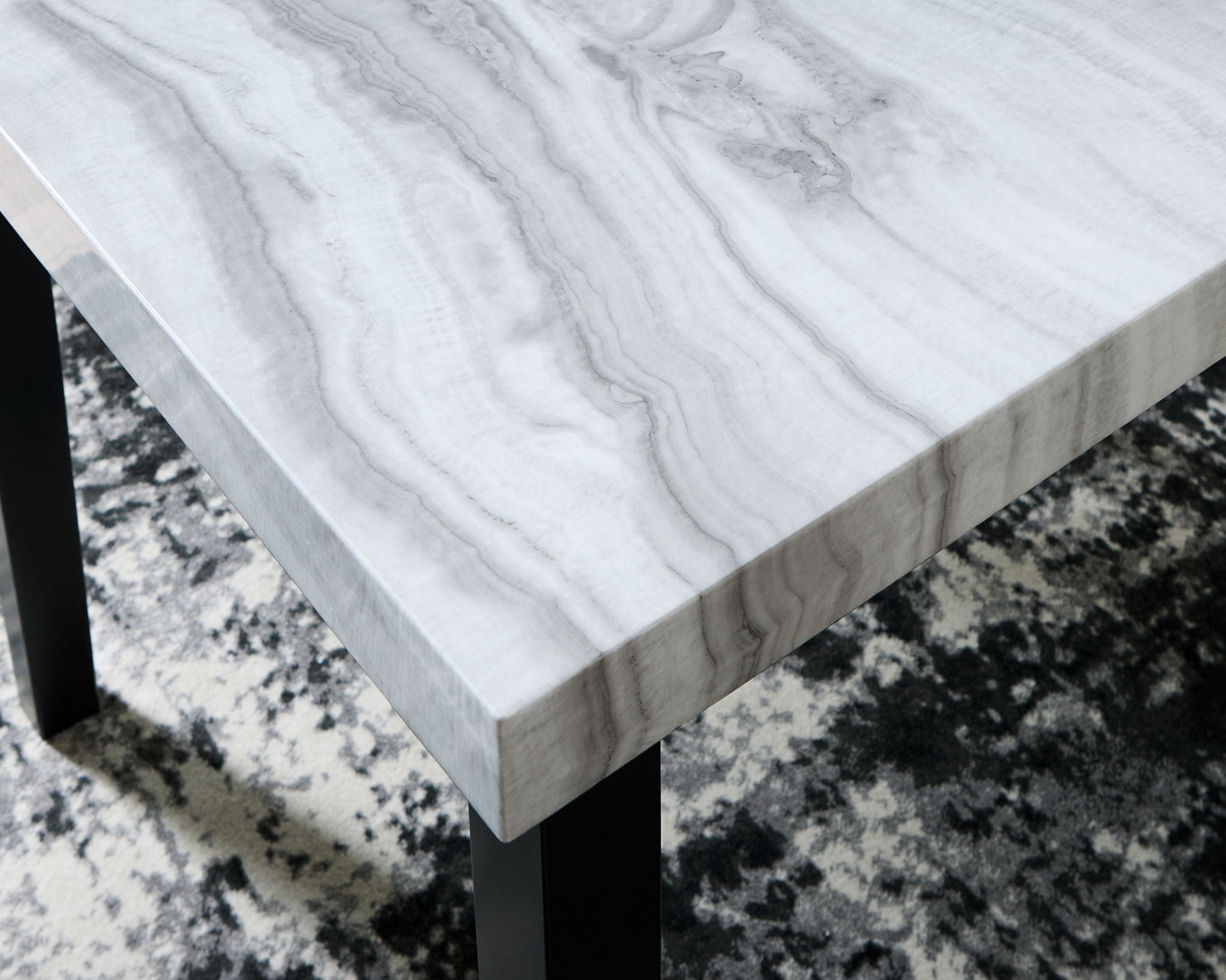 Mervannie - Square Dining Room Counter Table - Gray / Black - Stylish Home Furniture