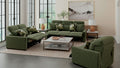 Ada - Power Adjustable Headrest Power Sofa With 3 Recliners - Moss - Stylish Home Furniture