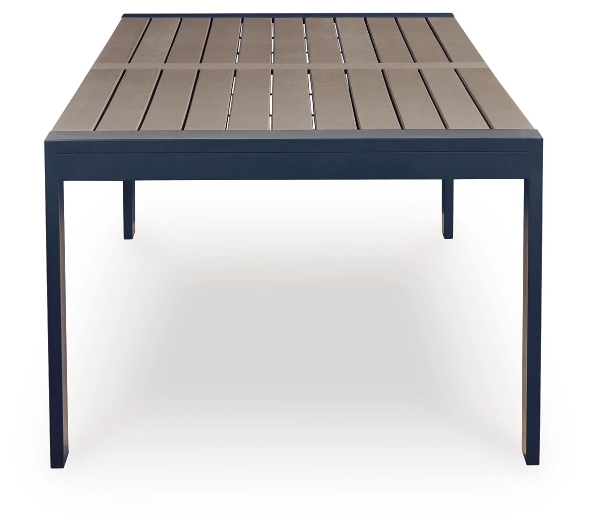 East Beach - Rectangular Dining Table With Umbrella Option - Blue - Stylish Home Furniture