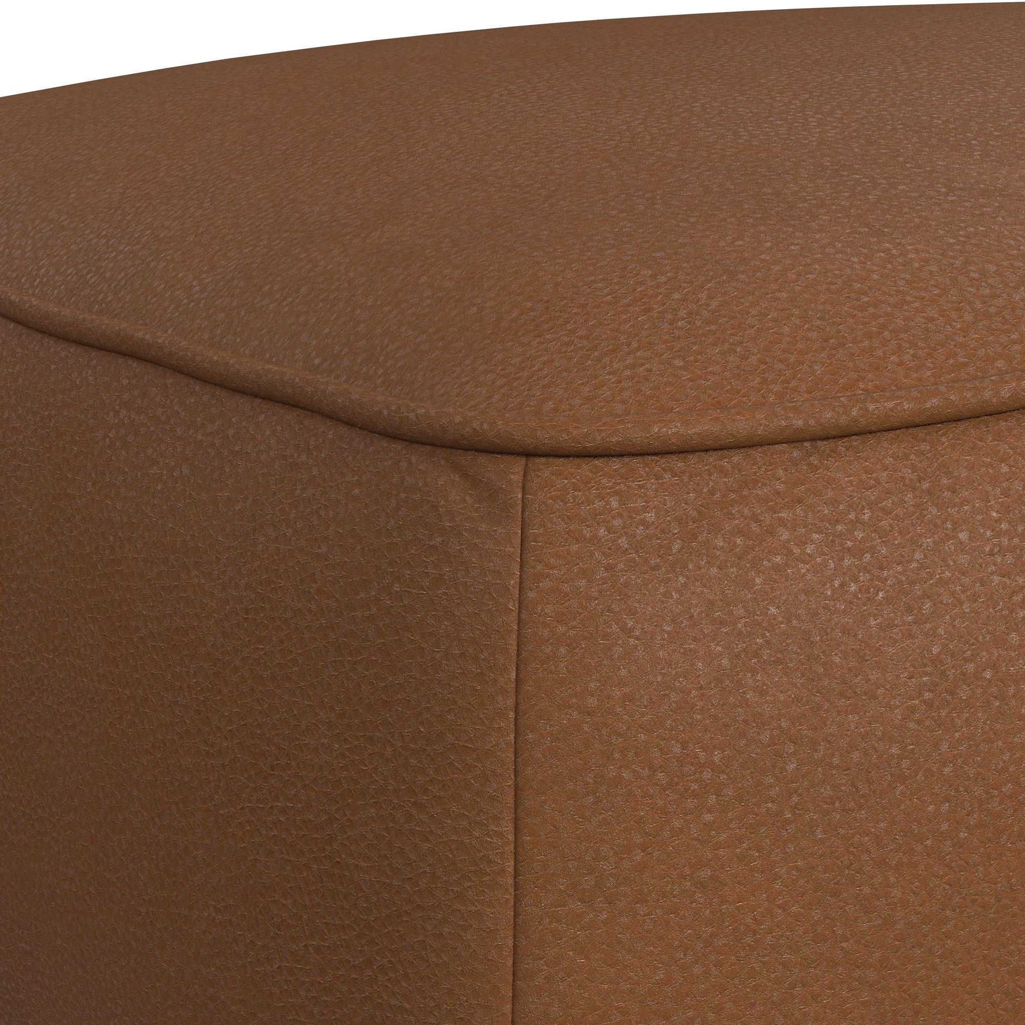 Destiny - Ottoman With Wood Base - Stylish Home Furniture