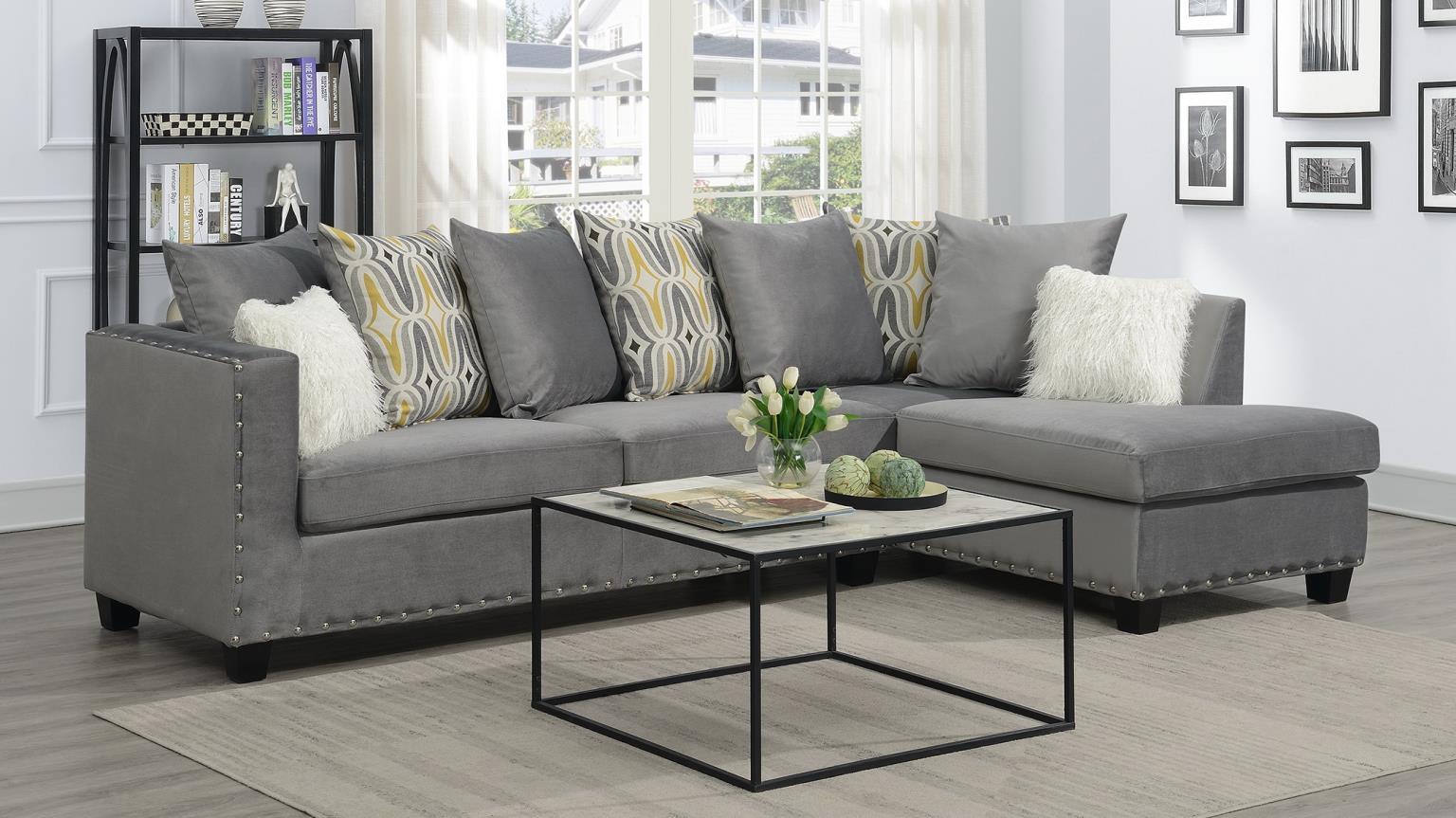 U315 - 2 Piece Sectional - Gray - Stylish Home Furniture