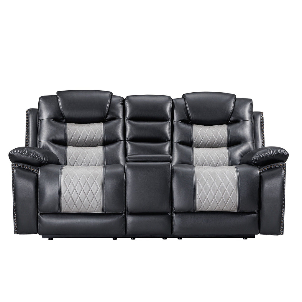 Nikko - Console Loveseat With Dual Recliners - Stylish Home Furniture