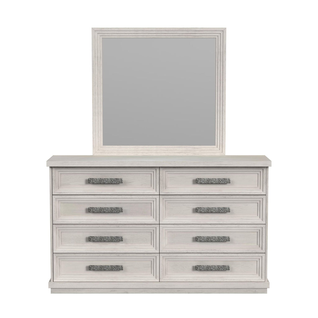 Avalanche - Dresser And Mirror Set - Antique White - Stylish Home Furniture