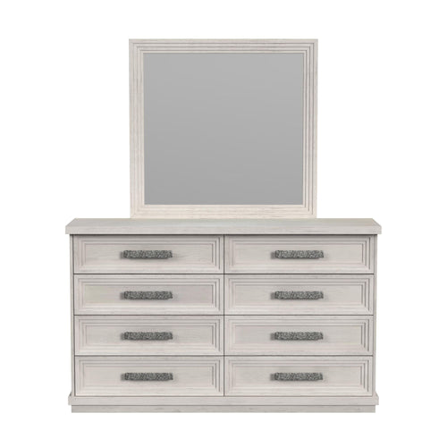 Avalanche - Dresser And Mirror Set - Antique White - Stylish Home Furniture