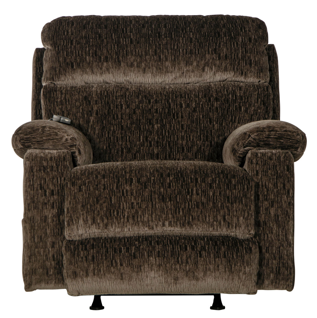Refresher - Power Headrest Power Rocker Recliner With CR3 Heat / Massage / Lumbar - Stylish Home Furniture