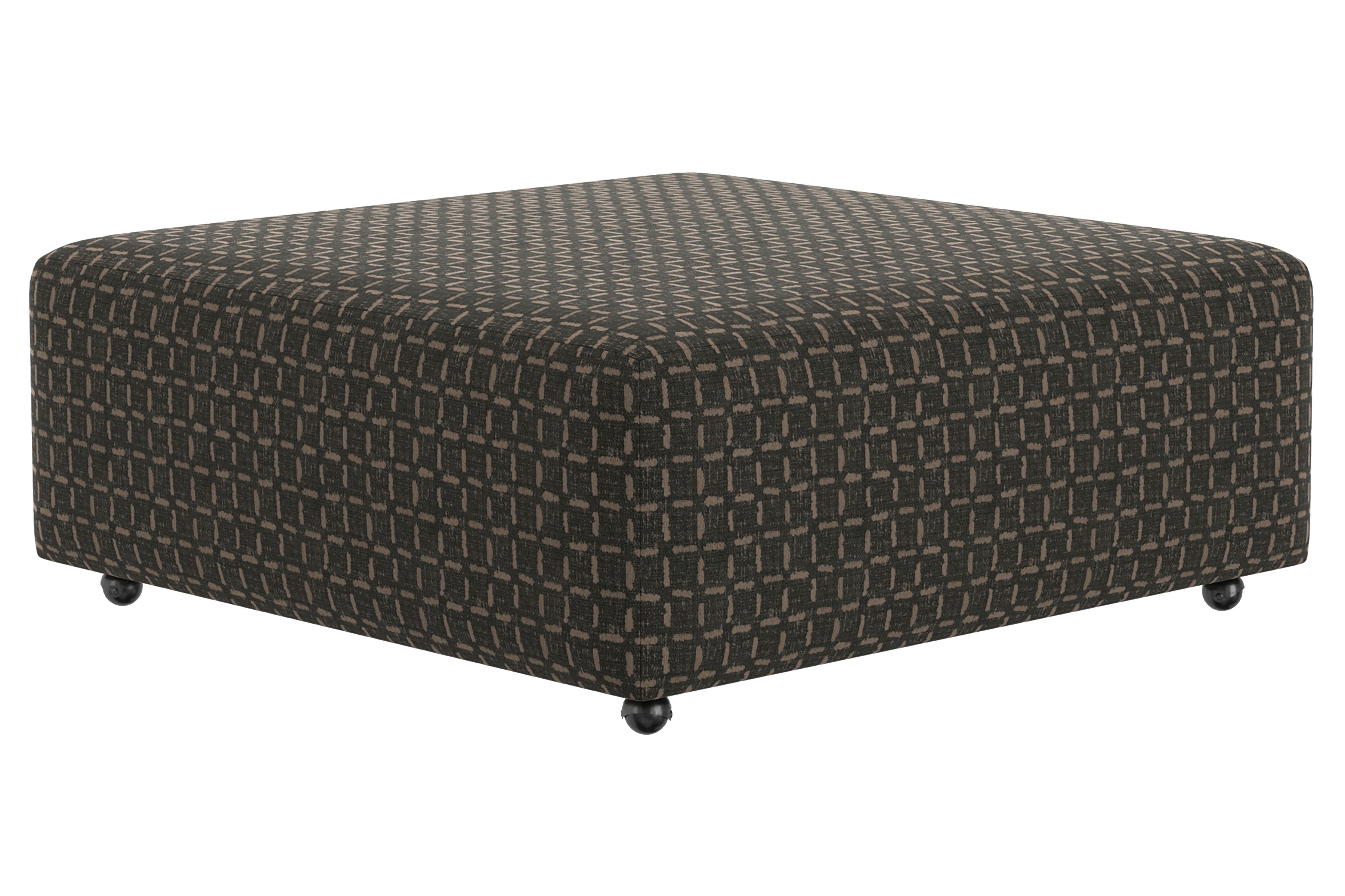 Royster - Castered Cocktail Ottoman - Walnut - Stylish Home Furniture