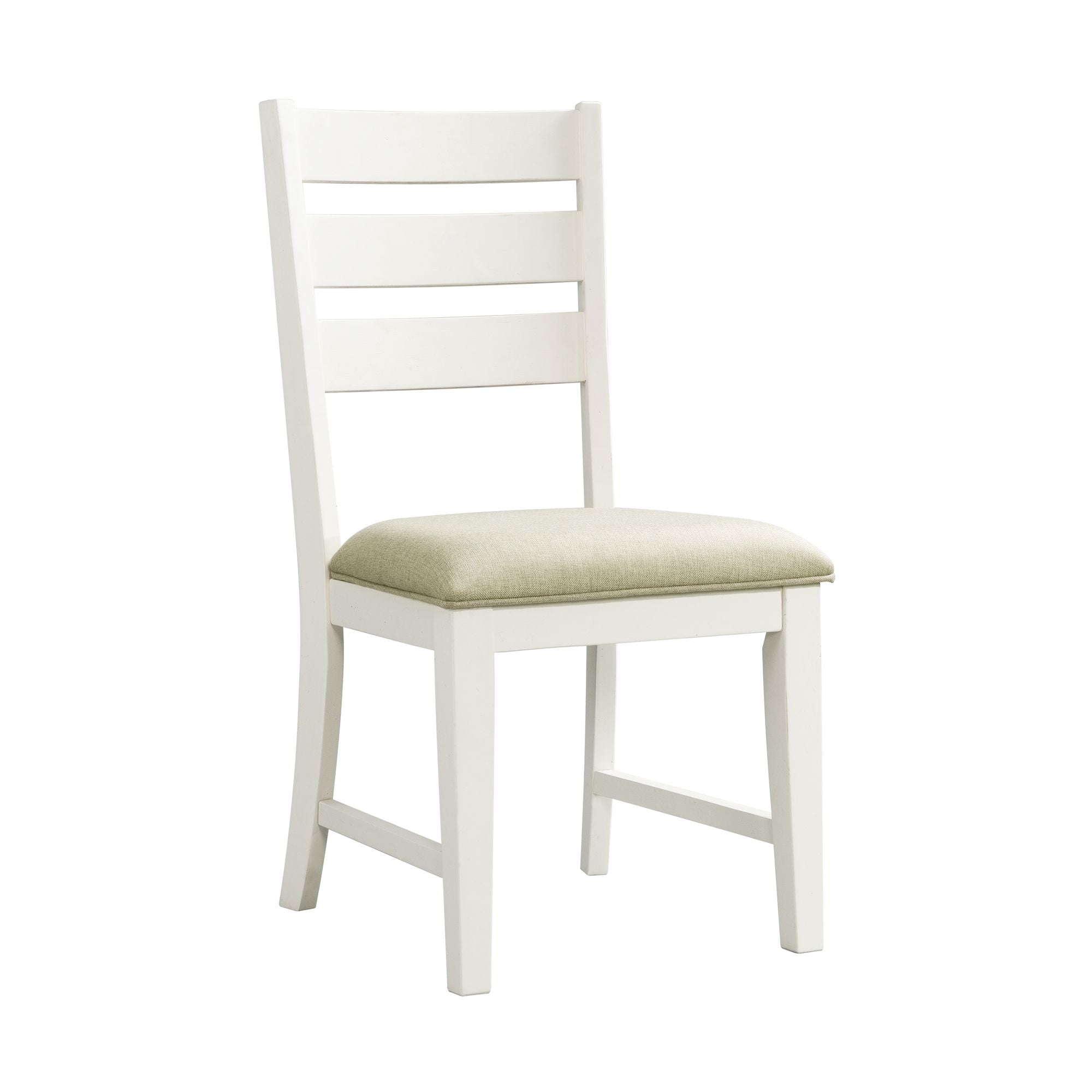 Park Creek - Ladder Back Side Chair (Set of 2) - Cottage White Finish - Stylish Home Furniture