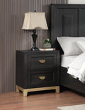 B236 - Nightstand - Black / Gold - Stylish Home Furniture
