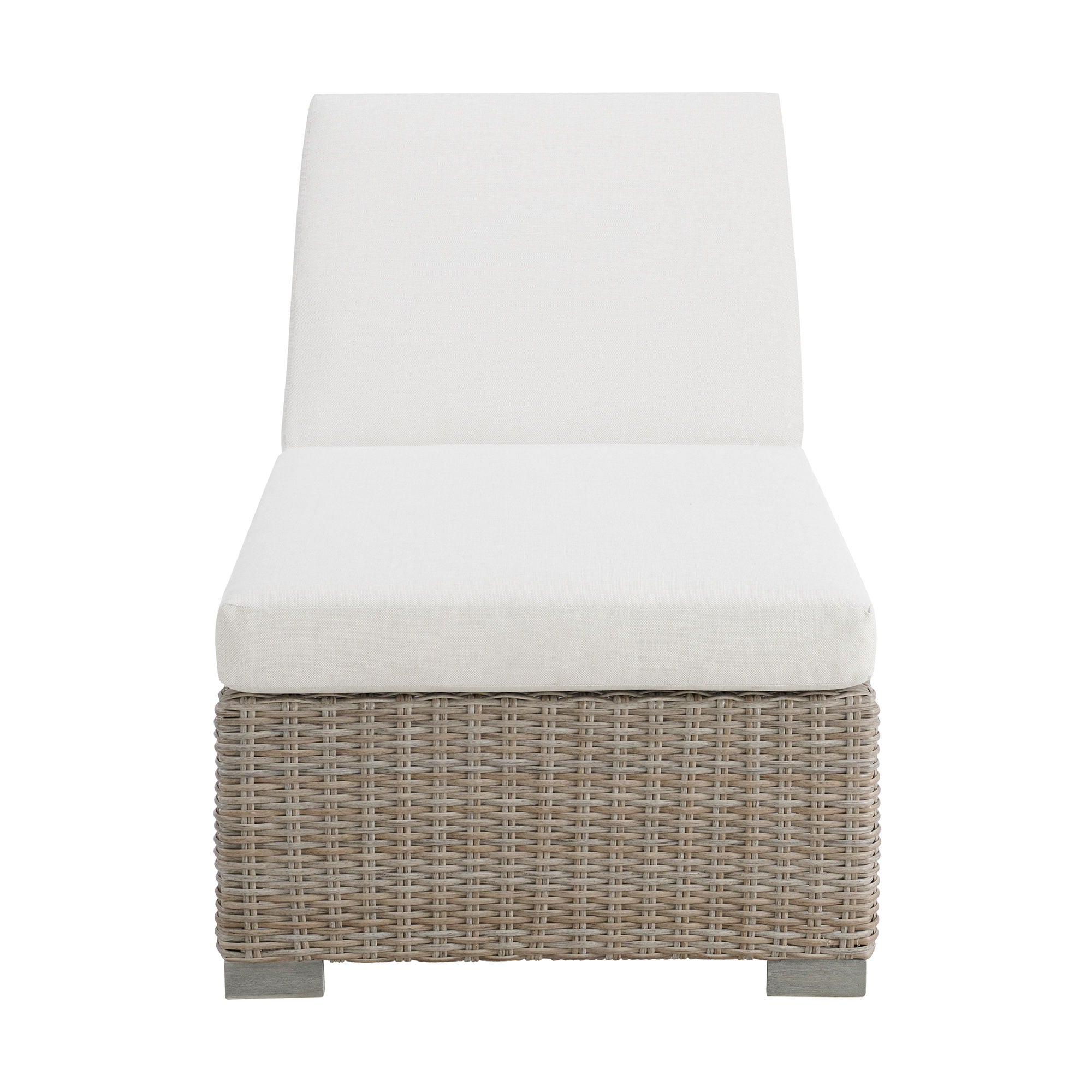 Ollie - Chaise Lounge - Tan And Olefin White Cream - Stylish Home Furniture
