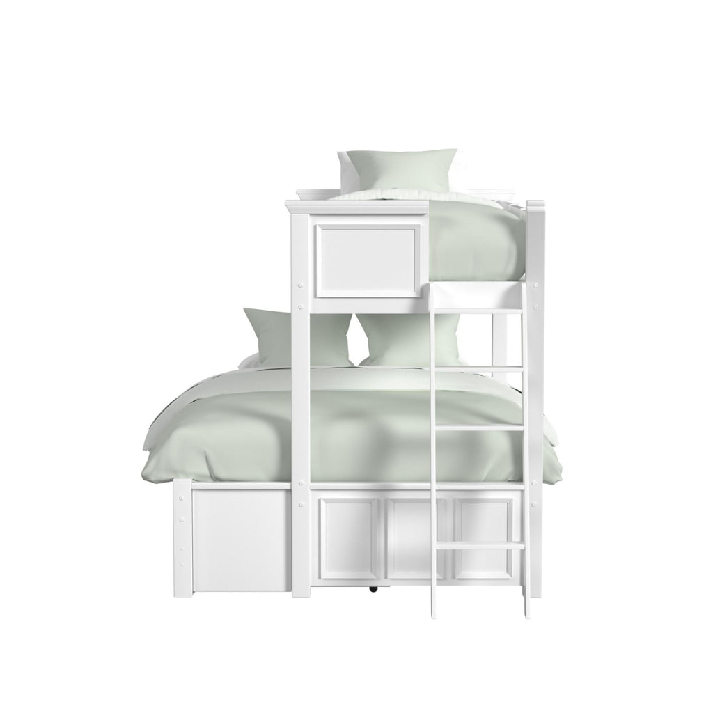 Hampton Kids - Bunk With Ladder And Trundle - Stylish Home Furniture