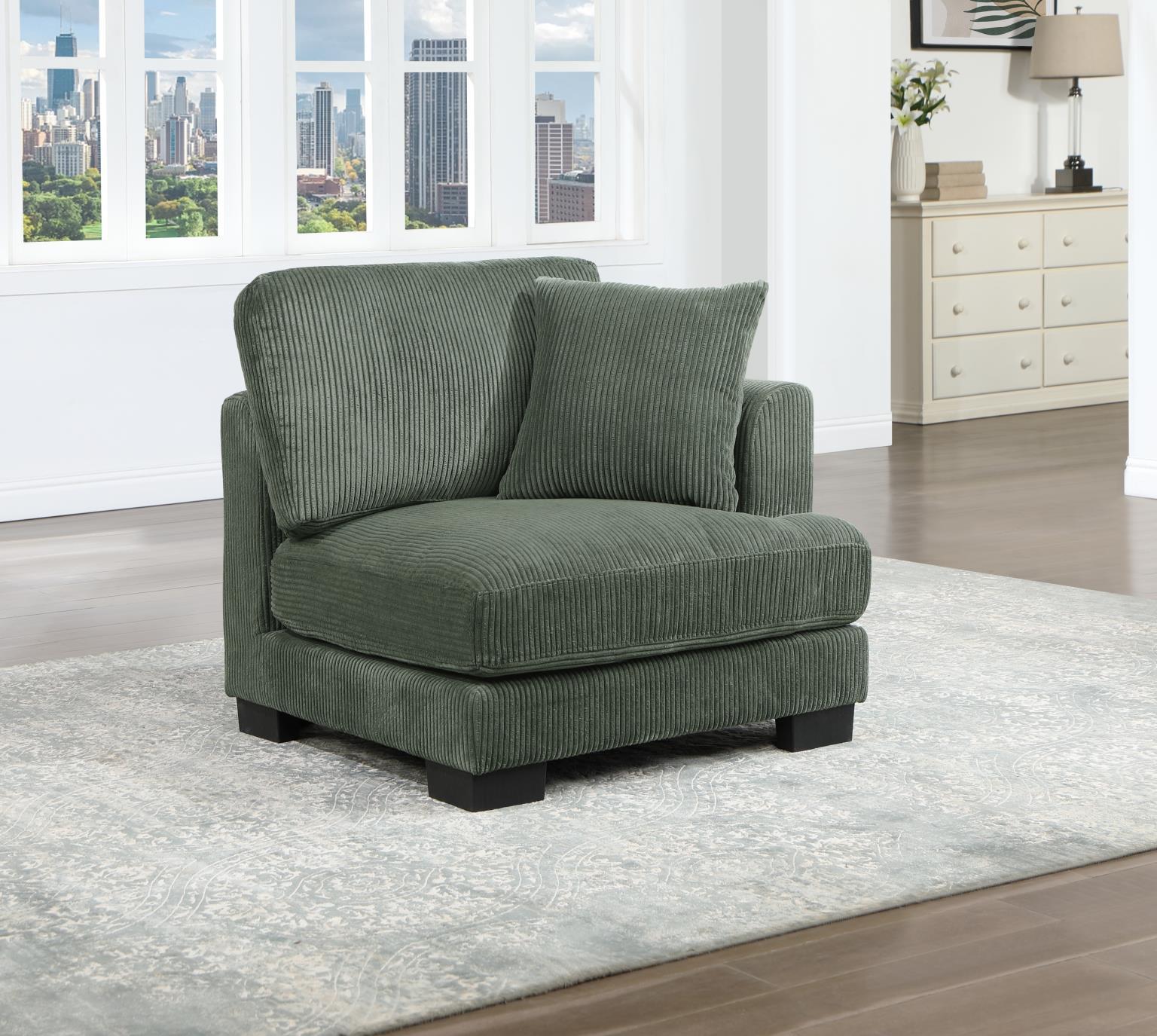 U256 - 6 Piece Sectional - Green - Stylish Home Furniture
