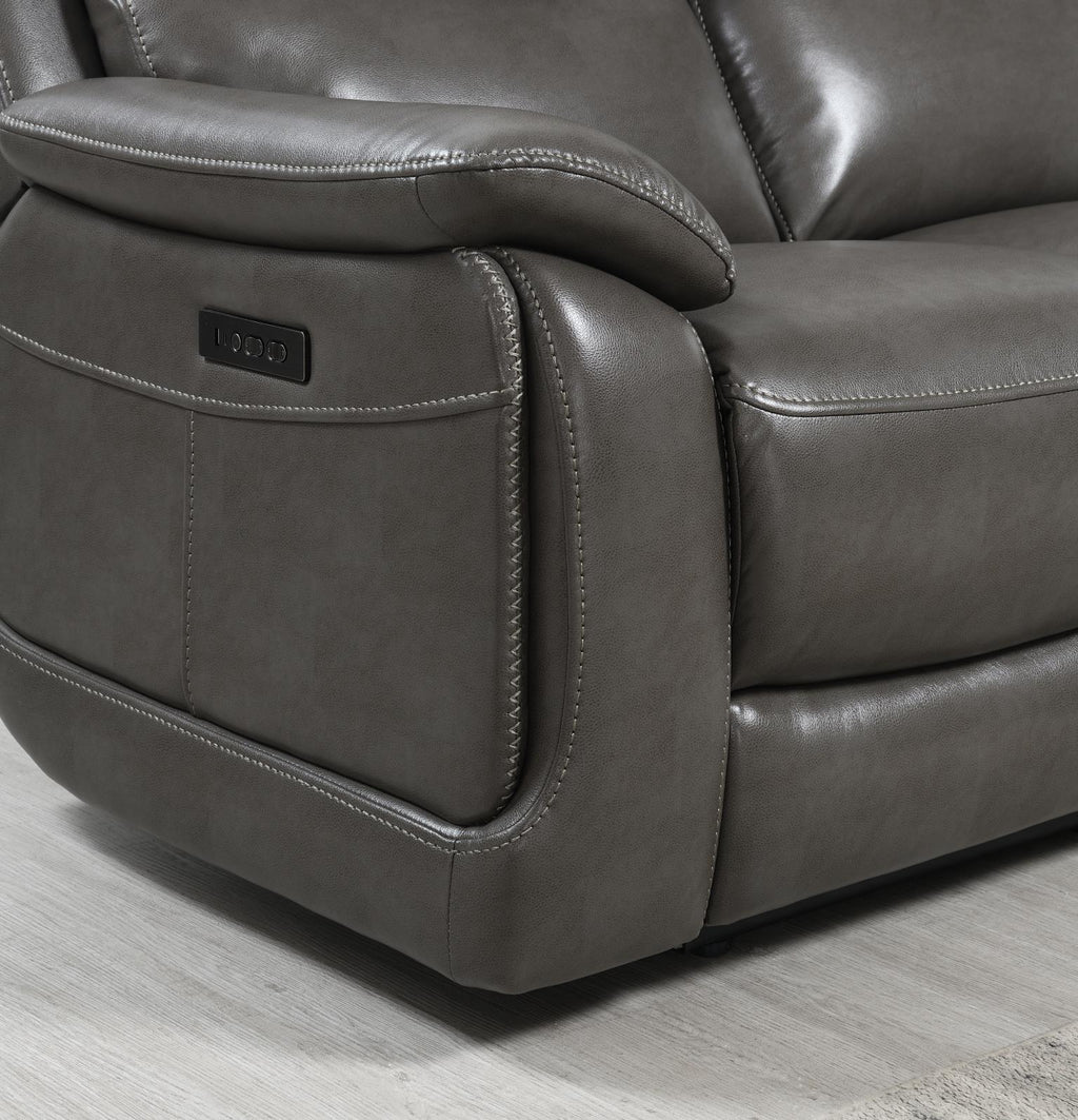 U108 - Reclining Sofa (Gel Faux Leather) - Gray